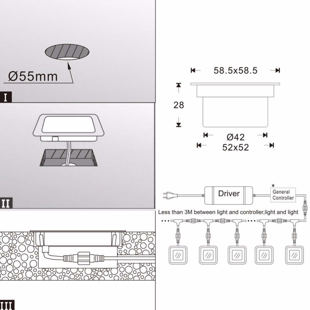 Stainless Steel IP67 Outdoor LED Deck Light for Garden Patio Stairs Path Lighting Waterproof Underground Lamp F105