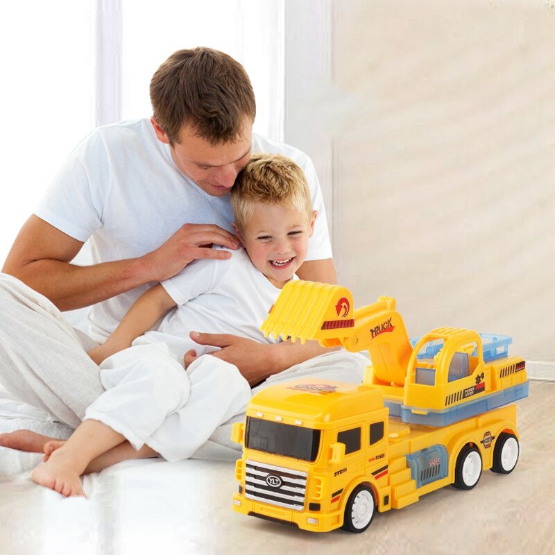 Bouw Graafmachine Speelgoed Vrachtwagen Met Geluid En Licht Kinderen Speelgoed 1:24 Schaal