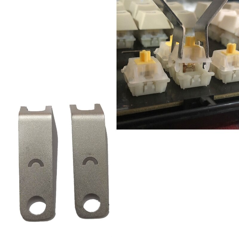 Extracteur de commutateur métallique 2 pièces/ensemble, ouverture instantanée uniquement pour interrupteurs Cherry mx, capuchons de clavier mécanique