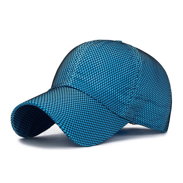 Casquette de Baseball unisexe en maille solide, réglable et respirante, chapeau de soleil à rabat, réglable en 5 couleurs décontracté: Bleu