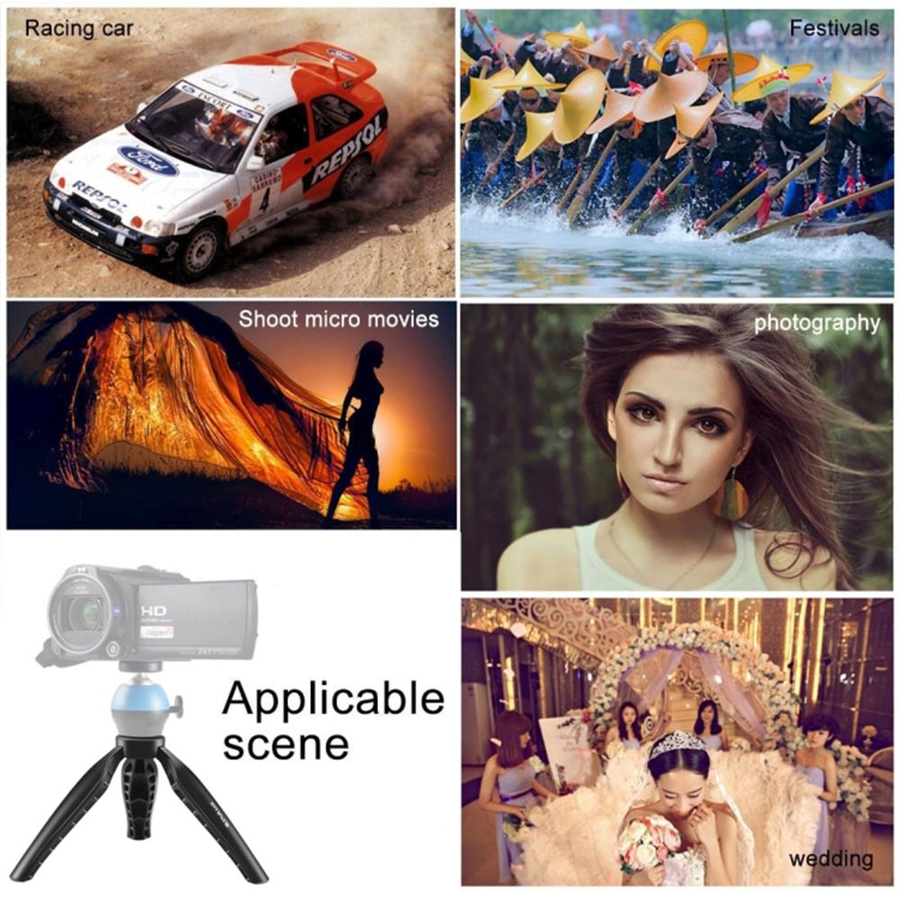 Mini-flexstativ mit 2 halterungen für projektoren und kameras, kunststoff-tischstativ, stabilisator für mobiltelefone