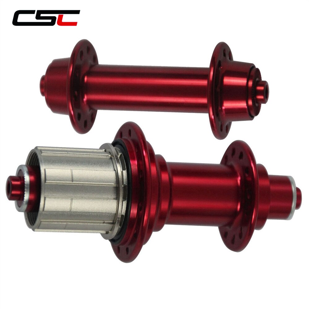 Super leve bicicleta de estrada vermelho e branco, hub bitex r13 6 garras hub frontal 20 e traseira 24 furos para carbono cubo traseiro para bicicleta de estrada, 6 peças