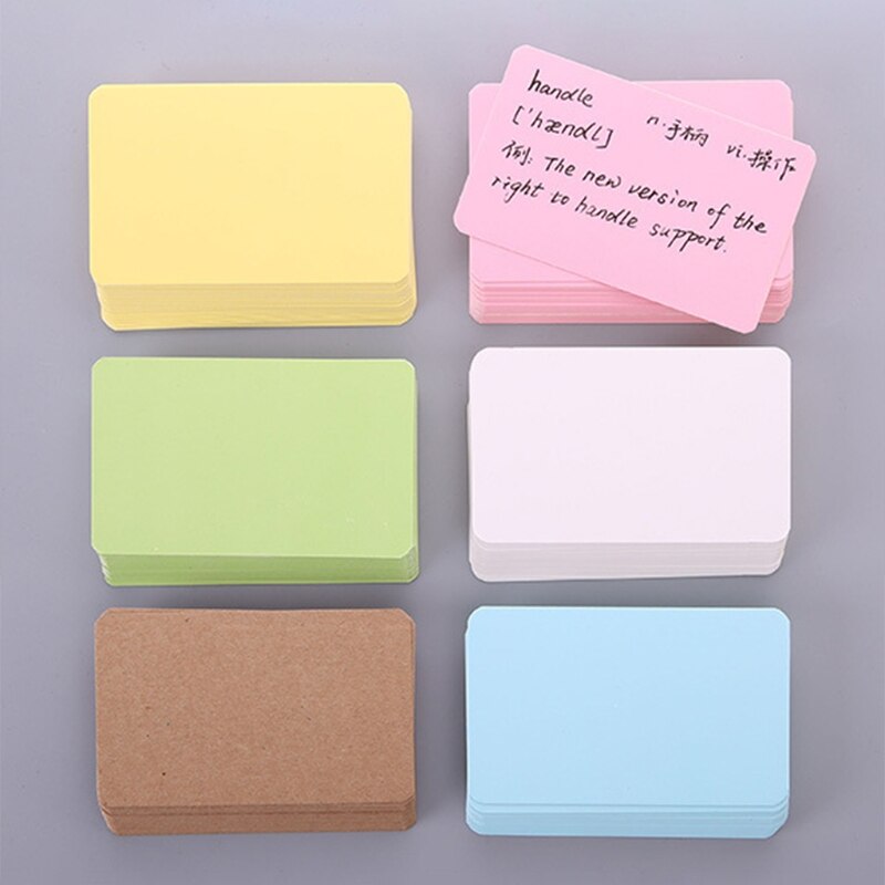 100 Sheets/Box Paper Message Card Blank Handwritten Memo Notecards Postcard H3CA