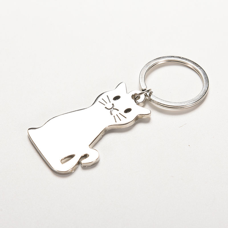 1Pc Cat Shaped Toy Keychain Key Ring Keyring Metal Key Chain