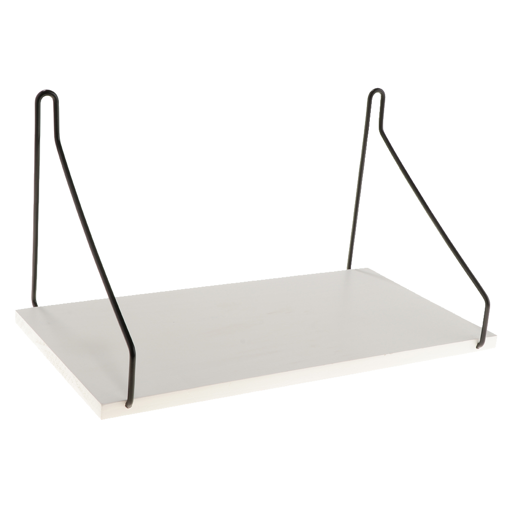 Prateleiras flutuantes para parede, prateleira rústica para armazenamento de metal, decoração da casa, azul/branco
