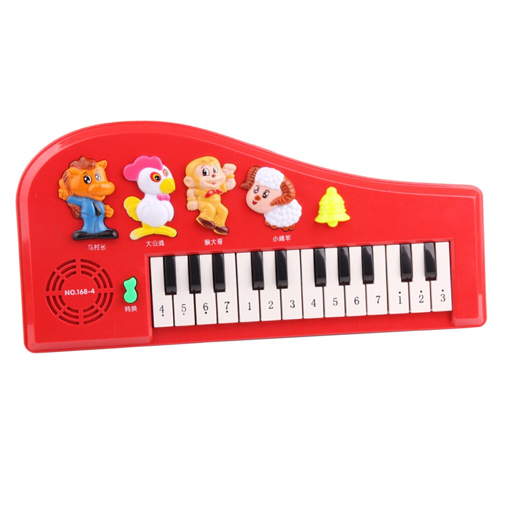 Lovely Animal Music Toys Piano Electrónico para niños con 2 modos, 4 sonidos de animales