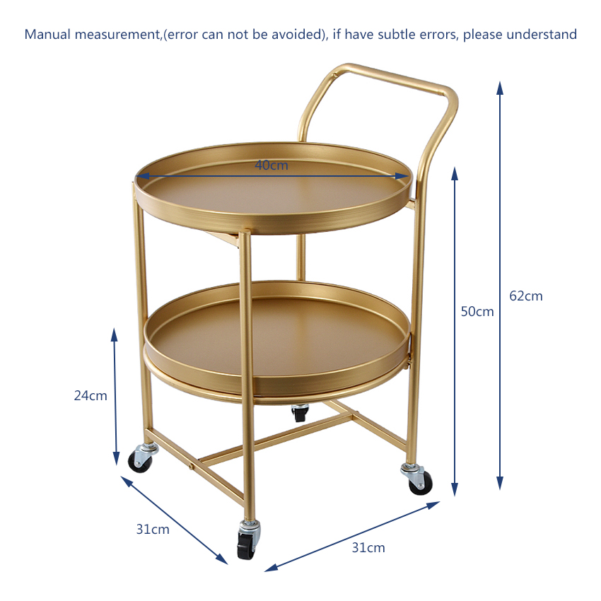 18XS200 Woonkamer Lron Thee Tafel Dubbele Bureau Winkelwagen Tafel Mobiele Salontafel Verwijderbare Dubbele Laag Bijzettafel Met Katrol