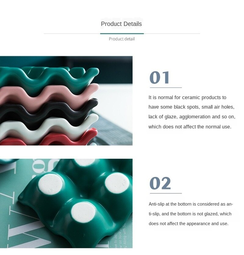 1Pcs 6 Grids Ei Houder Keramische Anti-Slip Eierdoos Koelkast Shockproof Ei Lade Houder Opbergdoos Thuis opslag Organisatie
