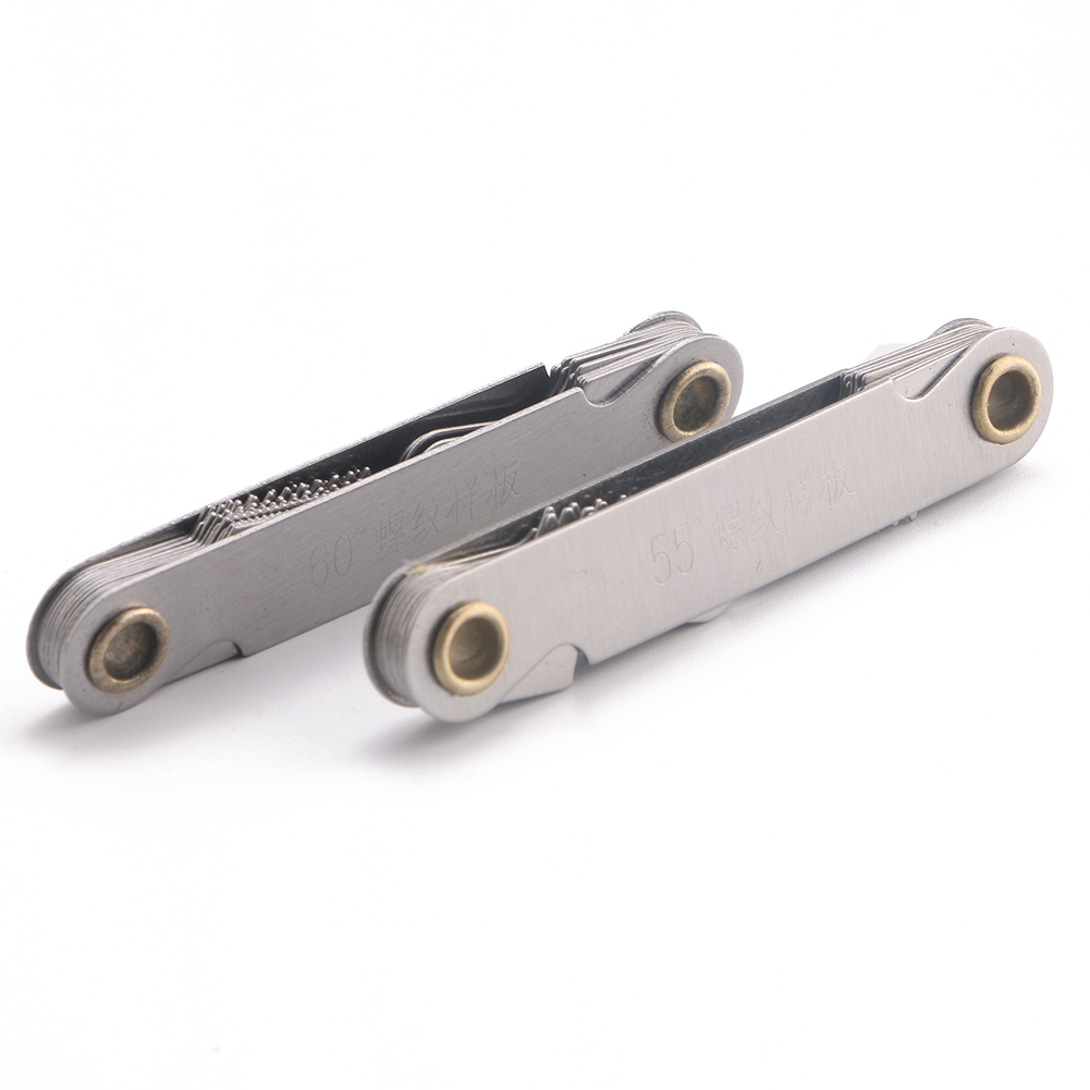 60 and 55 Degree Thread Measuring Gage Gauge 20cs Stainless Steel Metric Whitworth Screw Pitch Thread Plug Gage