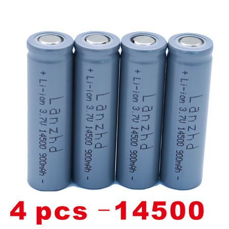 1-24 szt. 14500 900mAh 3.7V litowo-jonowe akumulatory ogniwo litowe do latarki Led latarka z myszą: WHITE