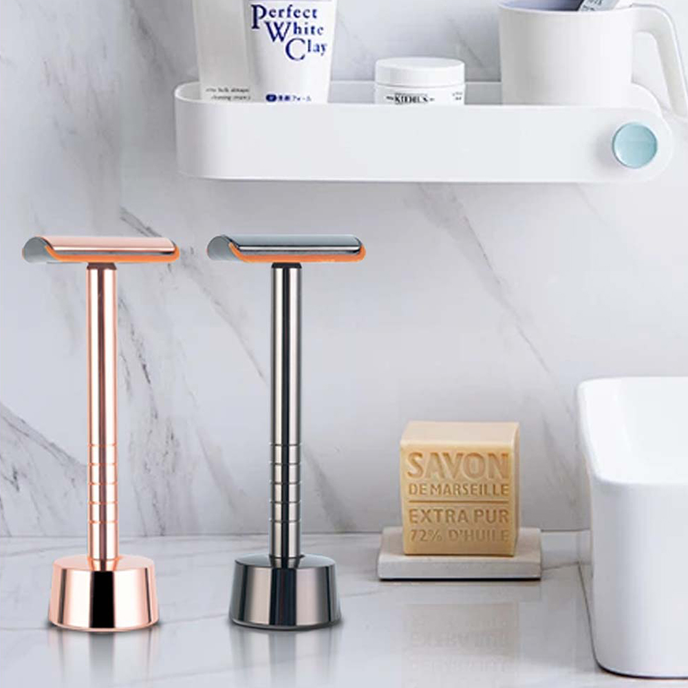 Whityle 03T Innovate Safety Razor Double Edge Blade Aluminum Alloy Shaving Razor With Lubrication Strip For Men Women