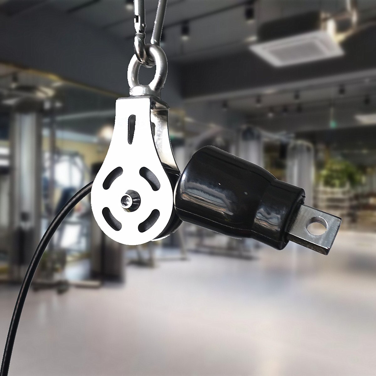 Fitness Pulley Gym Cable Replacement Steel Wire Rope with Big Durable Ball Stopper for Home Gym Cable Machine Pulley System