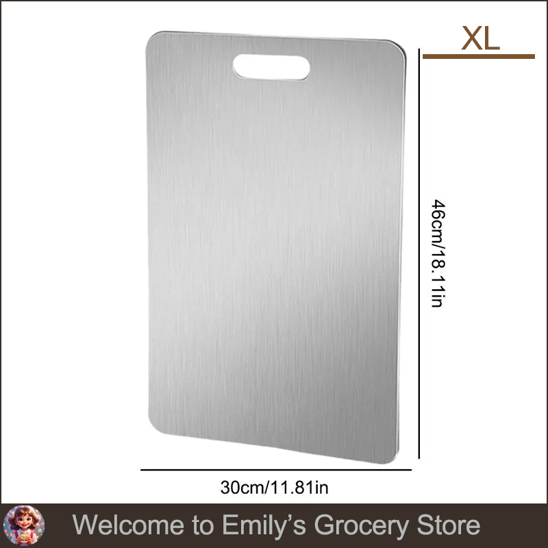 Antibacterial and Mildew-proof 304Stainless Steel Double-sided Food-grade Fruit Cutting Board Suitable for Various Cooking Tasks: Yellow