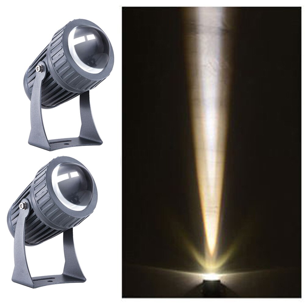 draussen LED RGB Flutlicht 110V 220V 10W Wasserdichte Scheinwerfer mit Schmalen Strahl Winkel Landschaft Straße Garten Platz flutlicht: 2Stck 10W WARMWHITE