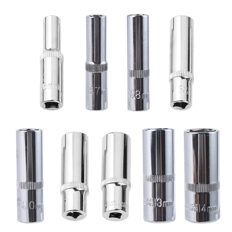 1/4 hex skralle forlengelseshylse stang socket omformer verktøy 6-14mm ledd