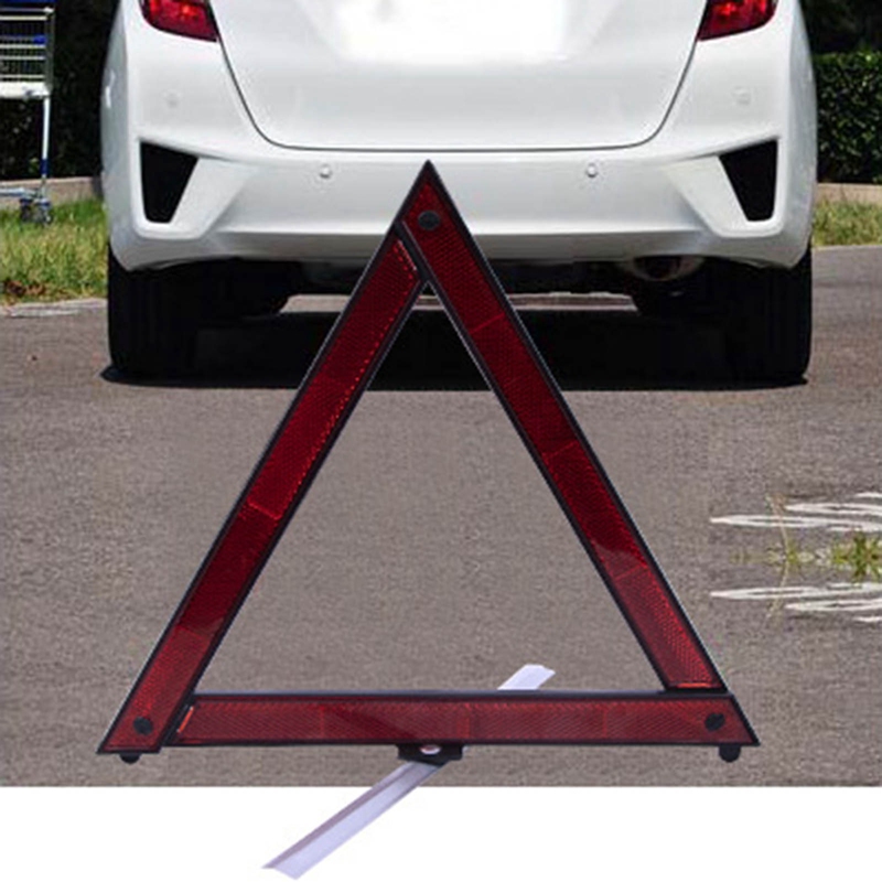 Red Reflective Safety Hazard Car Emergency Breakdown Warning Triangle Auto Tripod Folded Stop Sign Reflector Reflectante