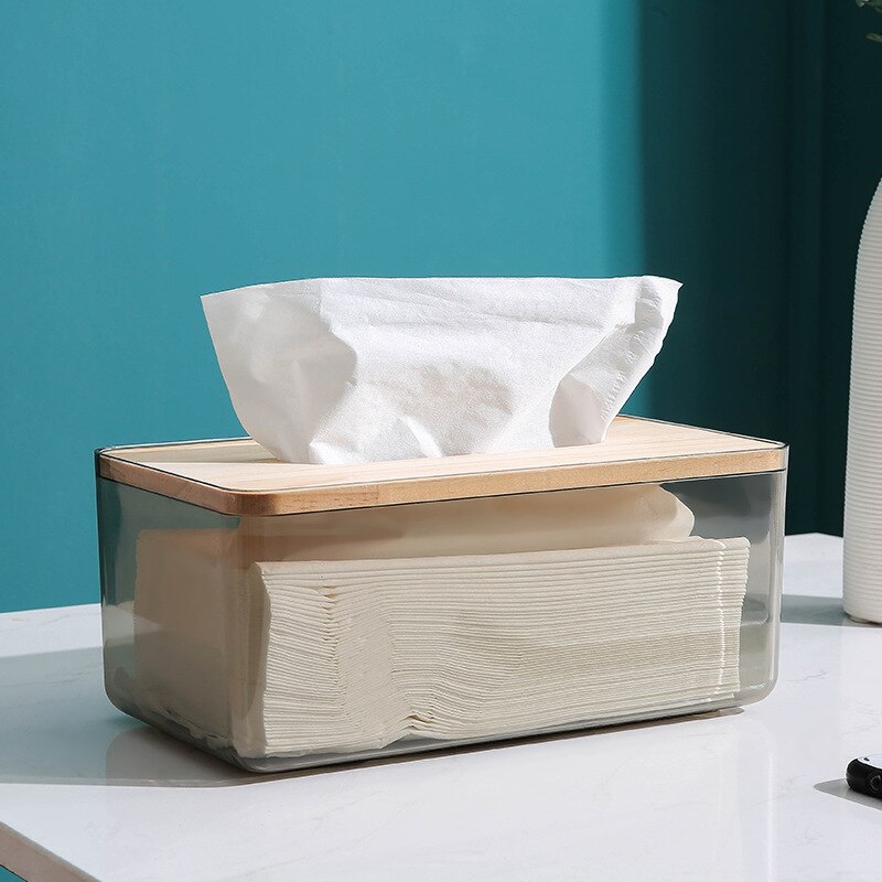 Home Desktop Tissue Storage Box Transparent Dustproof Wet Wipes Dispenser Napkin Holder Storage Case For Home Office Car