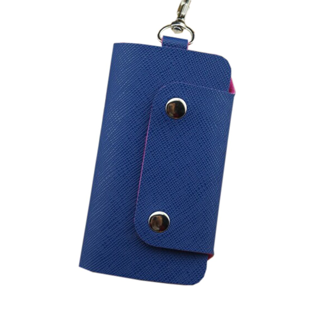 E-Mell Artificial leather Car Key Chain Holder Case Key Organizer Holder Bag Organizer Key Wallets: Blue