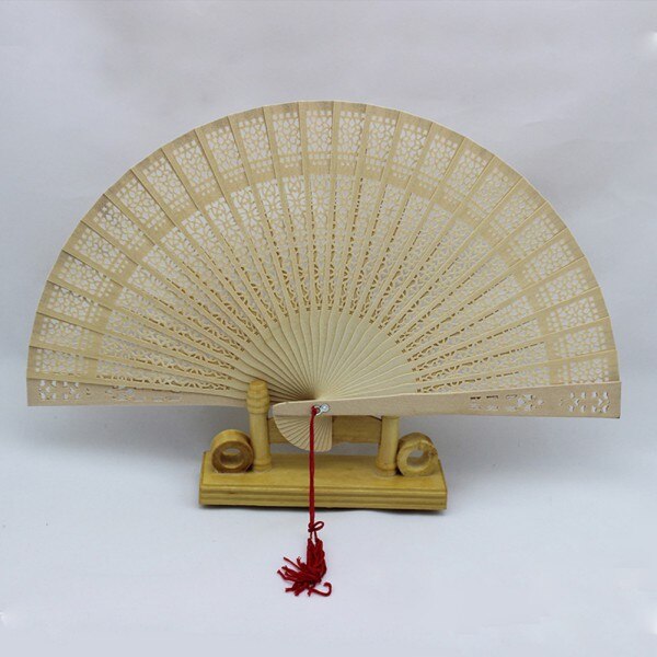 ♕S-Aromatische Hout Pocket Folding Handheld Fans Elegent Home Decor Party Favor