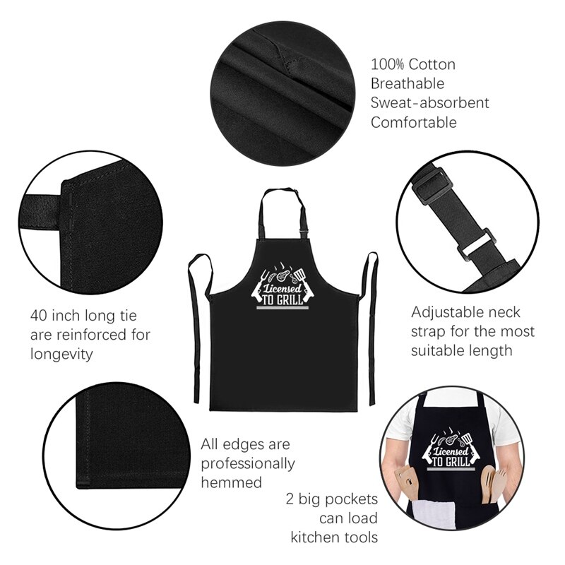 Delantal para el mejor papá, divertido para el Día del Padre, delantal de cocina para hombre, restaurante, ropa de trabajo, uniformes de servicio de comida