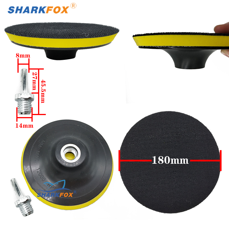 Sharkfox-Kit de almohadillas de esponja para pulir autos, Kit de almohadillas de espuma, máquina pulidora, almohadillas de cera para automóviles, motocicletas, vehículos de Motor, elimina