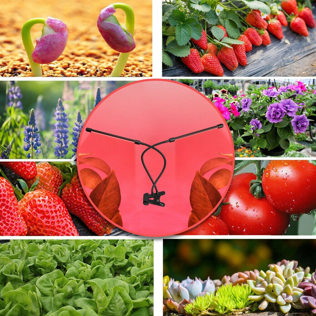 Hydroponic Timing LED Clip Growth Light Plant Lamp Full Spectrum waterproof Indoor Outdoor plant Promote growth lamp grow tent