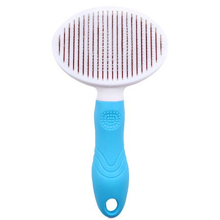 Pet cat dog accessories for kittens wash Hair brush face massage wool roller comb tickling hair bristle cleaning brush: Blue
