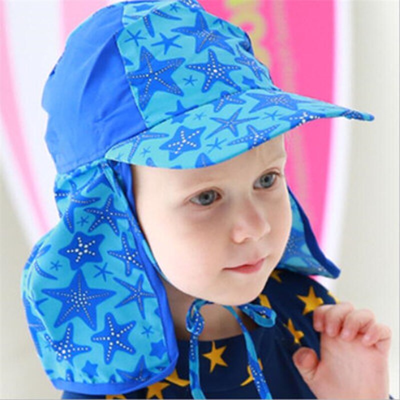 Enfants été plage UV coupe casquette 1-12 ans bébé chapeau garçons filles enfants bonnet de natation respirant cou Protection en plein air chapeau de soleil