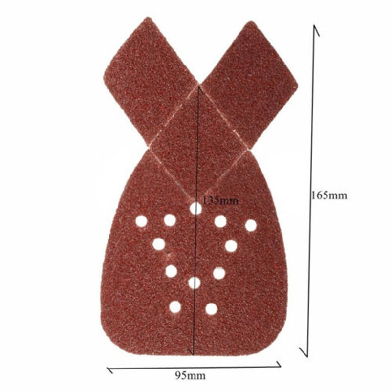 50pcs Sanding Paper 40+80+120+180+240Grit Mouse Sanding Sheets Pads Sand Paper For Black & Decker Sander Polishing Papers