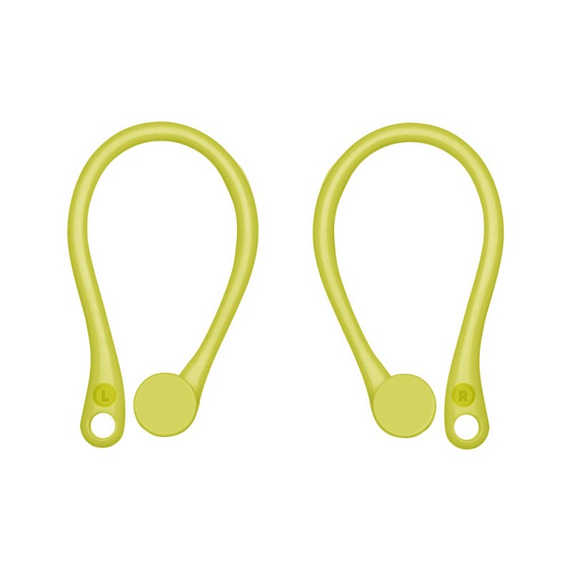 2 sztuk Mini Anti-fall zestaw słuchawkowy Bluetooth Earhooks uchwyt słuchawkowy dla Airpods 1/2 Earbuds zaczep na ucho dla Apple Air Pods 1 2: yellow