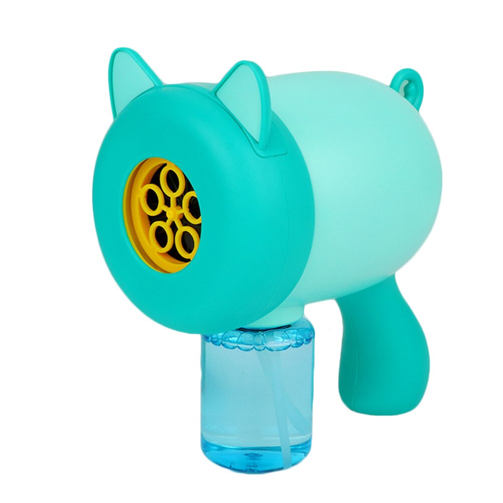 Automatic Bubble Machine Cat Ear Bubble Maker Toy Funny Bubble Blower Blowing Bubbles Toy For Kids Children Girls Party: Green