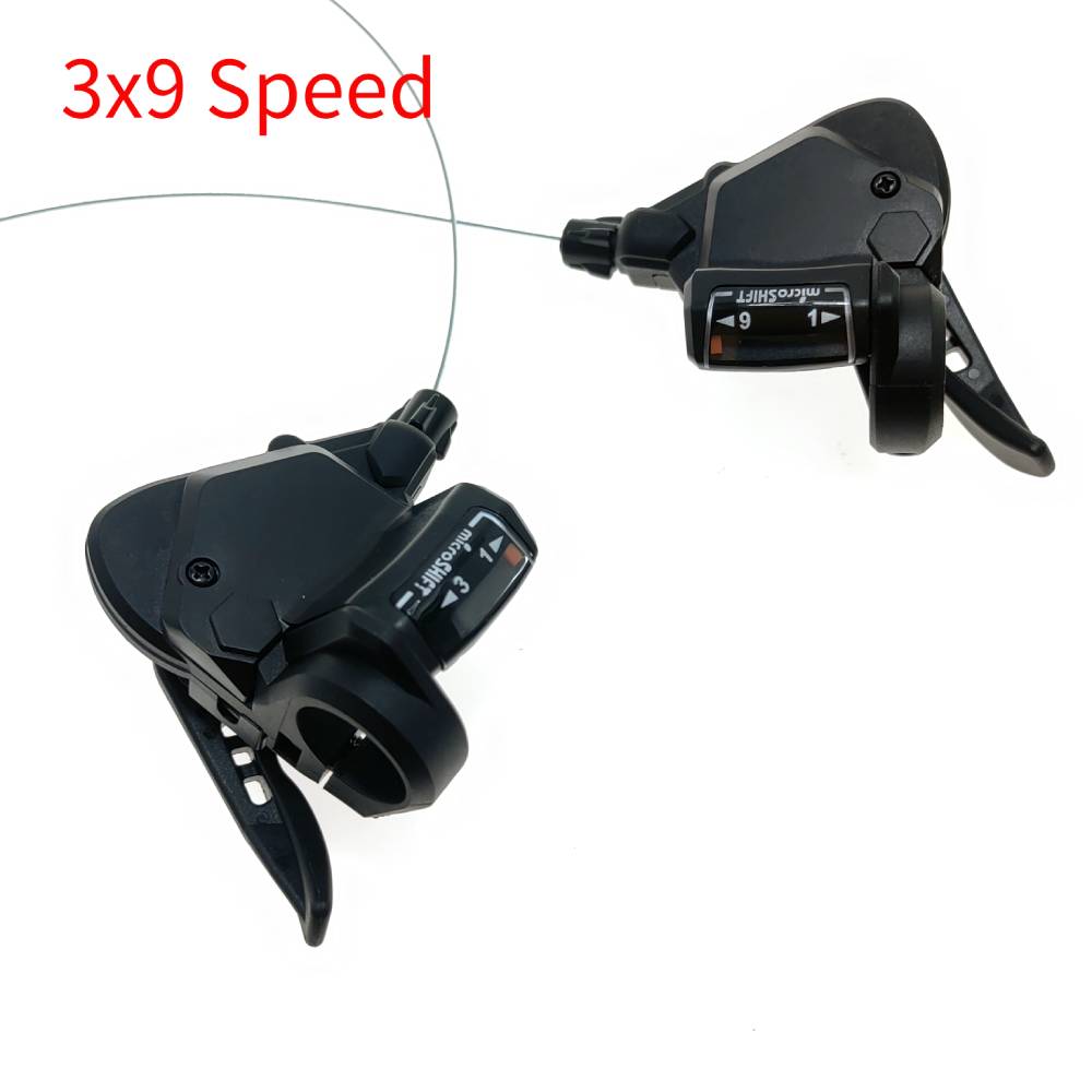 MicroSHIFT Bicycle Derailleur Front Rear Shift Lever TS39 3*7/8/9 Speed MTB Mountain Bike Shifter Bicycle Shifting Bicycle Parts: black