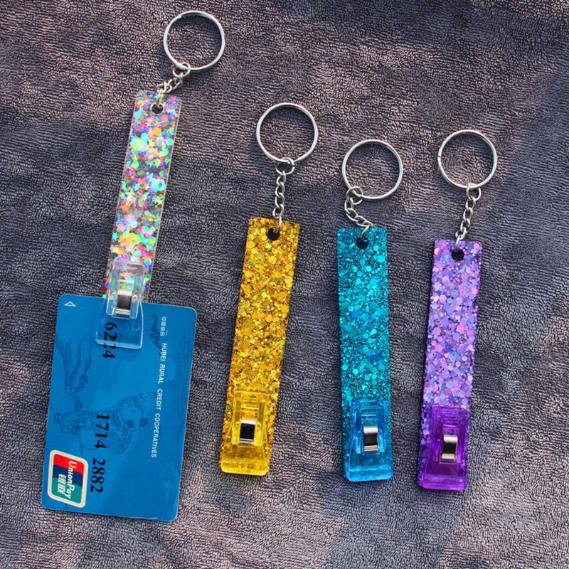 DIY Rechteck Karte Greifer Karte Clips bilden Harz Silikon bilden Keychain Anhänger Handgemachte Harz bilden Schmuck Handwerk Machen Werkzeug