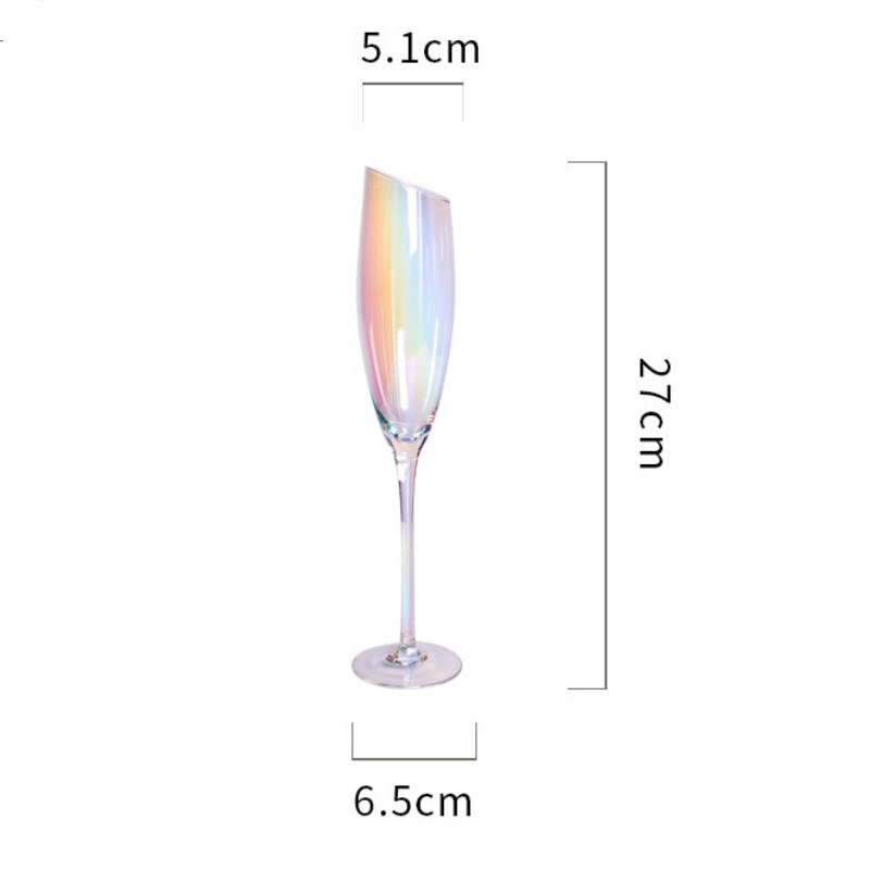 Copa de corte oblicuo de Arte de , Copa familiar de 200-600ml, Color arcoíris, gris ahumado, ámbar, vino tinto, champán, vino: Rosa