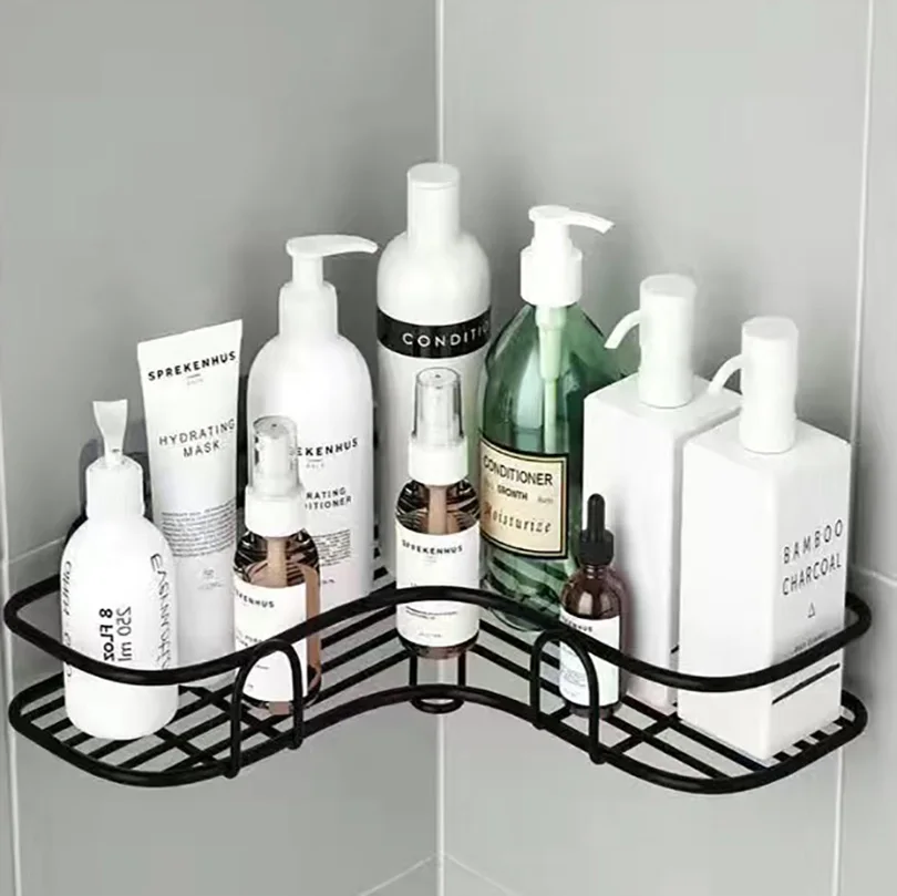 Suministros de baño, estante de pared flotante, carrito organizador de Metal, cortina de ducha para baño, organizadores de almacenamiento de cocina, cómoda: Verde claro