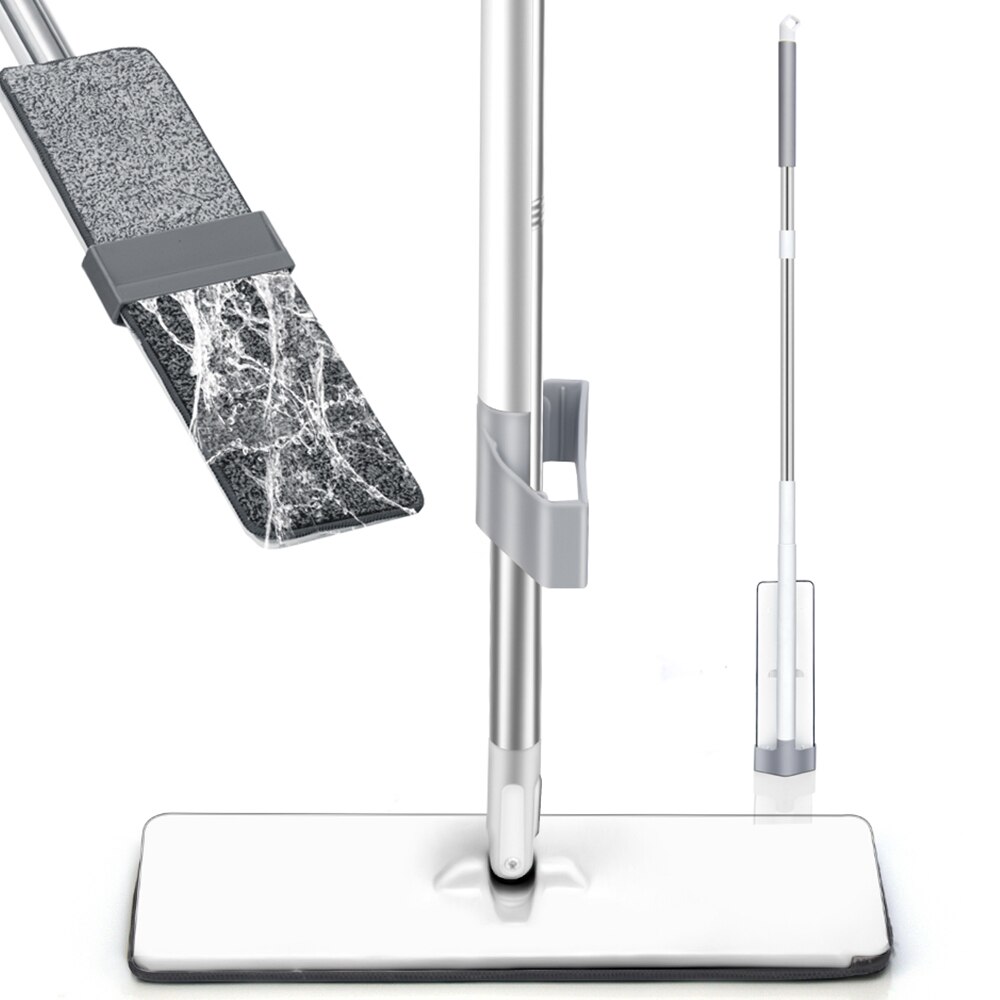 Microfiber Mop Floor Cleaning Hardwood Hand Free Washing Mop Laminate Tile and Wood Floor Cleaner Mop Dry Wet Mop Cleaning Tools