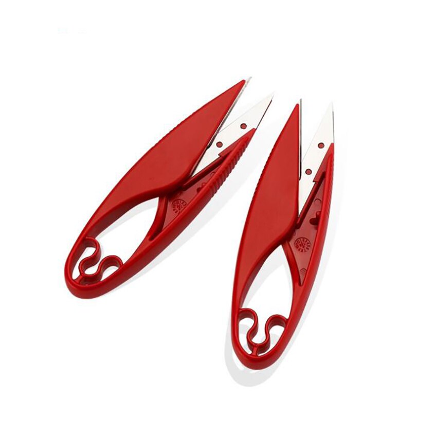 Sewing Scissors, Thread Cutters Small U Sewing Trimming Scissors Sewing Snips for Clipping Embroidery Arts Crafts DIY, Red