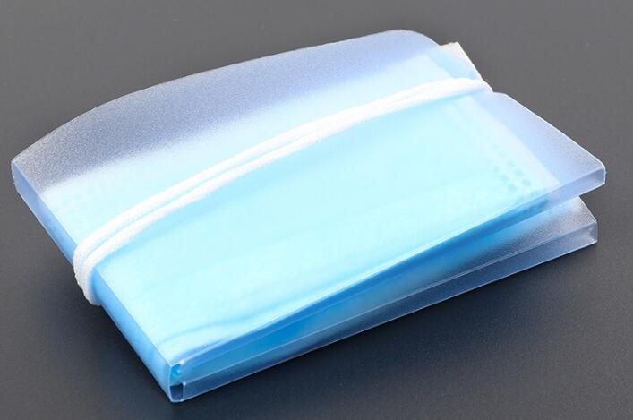 10Pc Foldable Dust Mask Clip Recycled Dustproof Face Mask Storage Container Case Bag Cycling Equipment: blue