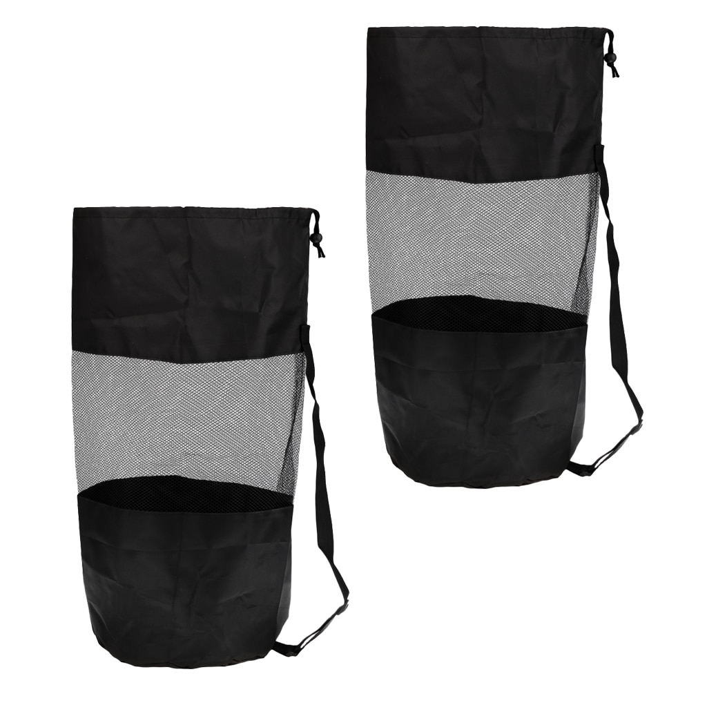 2Pcs Scuba Dive Gear Diving Snorkeling Mesh Sling Travel Drawsting Mesh Bag
