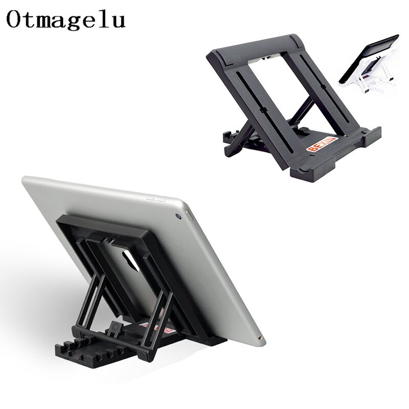 Verstelbare tabletstandaard, draagbare opvouwbare plastic standaard voor ipad 7-11 inch voor apple e-book mini, grote mobiele telefoon