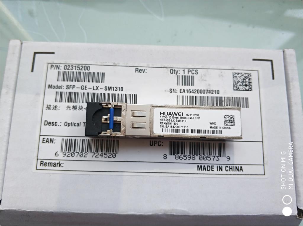 Huawei Original SFP-GE-LX-SM1310 Gigabit modo único 10 KM módulo óptico 1,25G