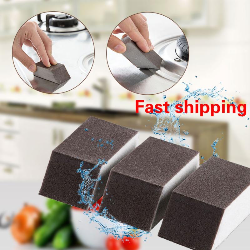 Alumina Emery Sponge Rust Dirt Stains Clean Brush Bowl Wash Pot Magic Brush Home Kitchen Cleaning Tool Accessories