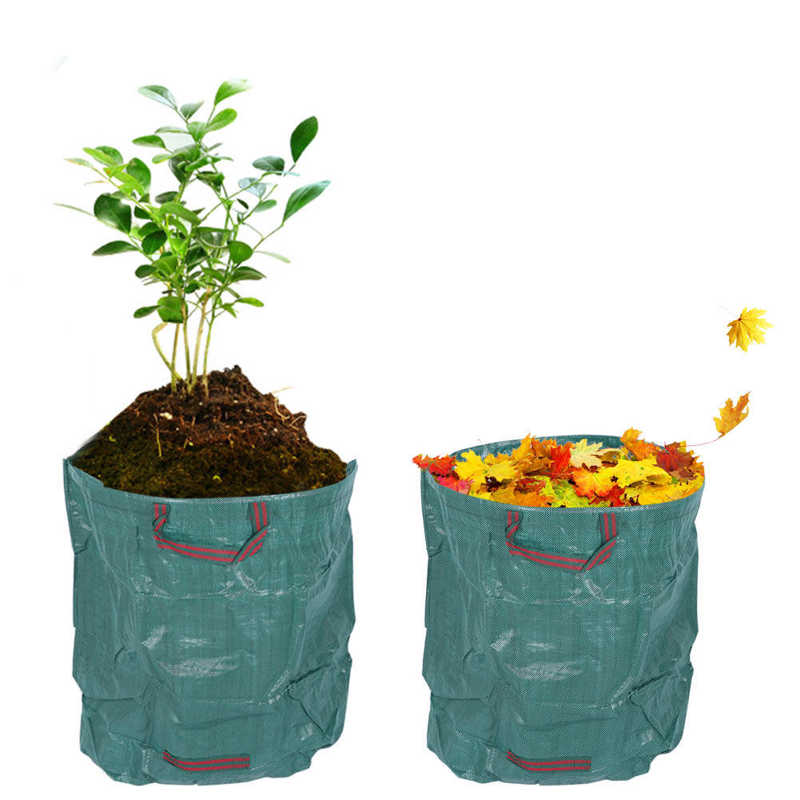 2Pcs 72 Liter Milieu Planten Tas Bloemen Collectie Tas Planting Bag Gazon Bladeren Opslag Afval Tas Tuin