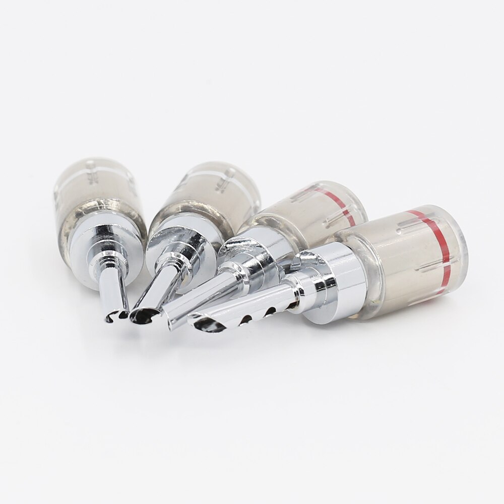 Rhodium plated BFA banana connector plug,Banana Plug Adapter Wire Speaker Connectors