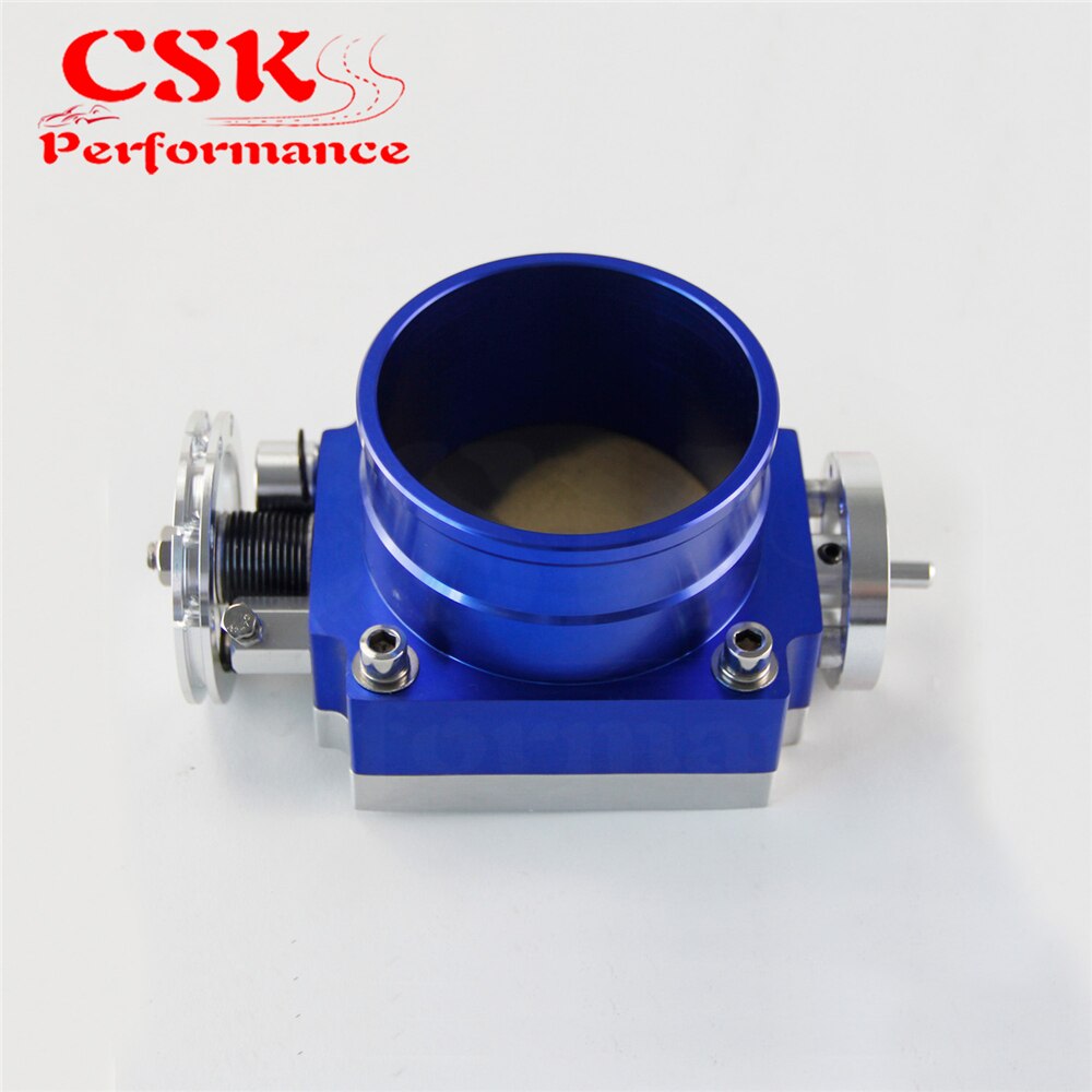 80mm 3,15 "rendimiento del cuerpo del acelerador colector de admisión Billet aluminio alto flujo negro/azul/plata