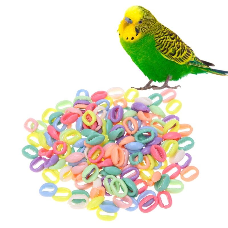 100Pcs/Pack Parrot Foot Toys C Chain Links Bird Stand Chain Bird DIY Clips Hooks GXMA