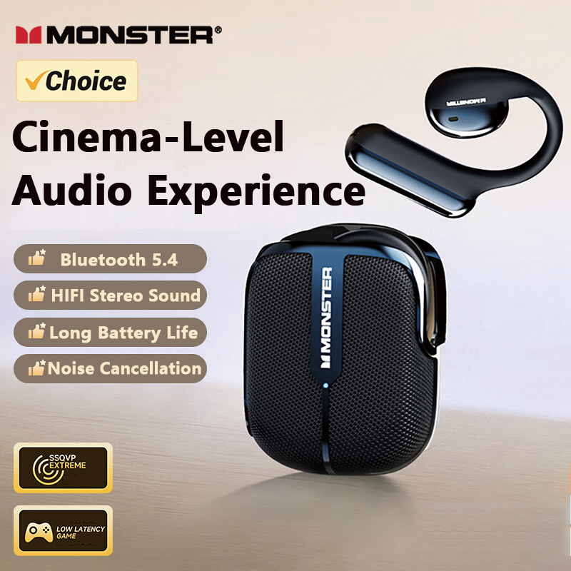 Choice Monster XKO06 auriculares de oído abierto inalámbrico Bluetooth 5,4 reducción de ruido auriculares para juegos llamada HD auriculares deportivos con micrófono