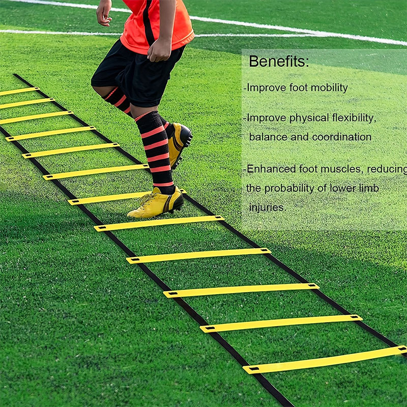 Escaleras de agilidad, correas de nailon para entrenamiento de velocidad y flexibilidad deportiva, equipo de escalera energética para entrenamiento de fútbol y agilidad