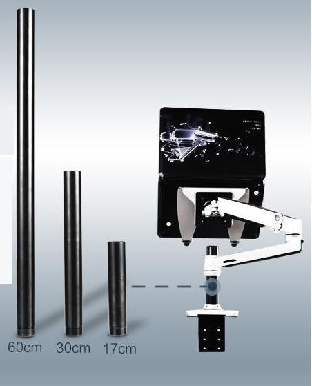 30cm 60cm polet for skjermholder bærbar støttearm