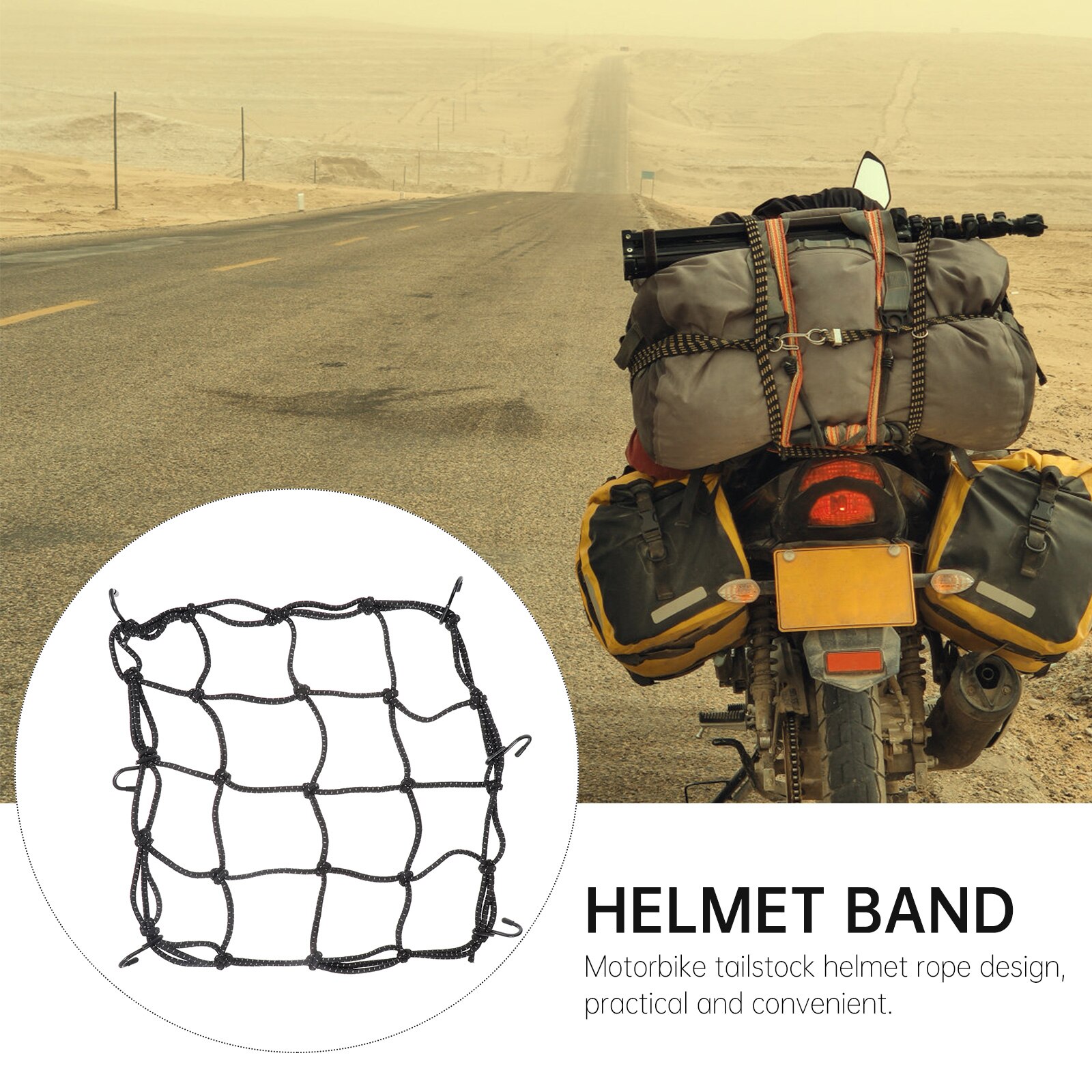 Motorcycle Helmet Mesh Net Cargo Net Luggage Strap Helmet Cargo Luggage Net